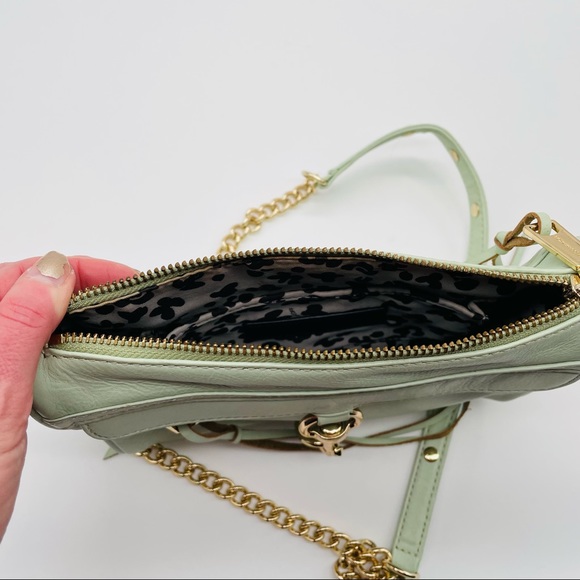 Rebecca Minkoff Mini M.A.C. crossbody bag in mint green - Picture 9 of 10